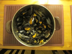 Cooked Gallo Mussels