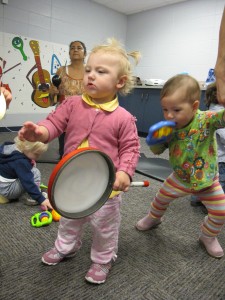Annalie and Story at Music Class