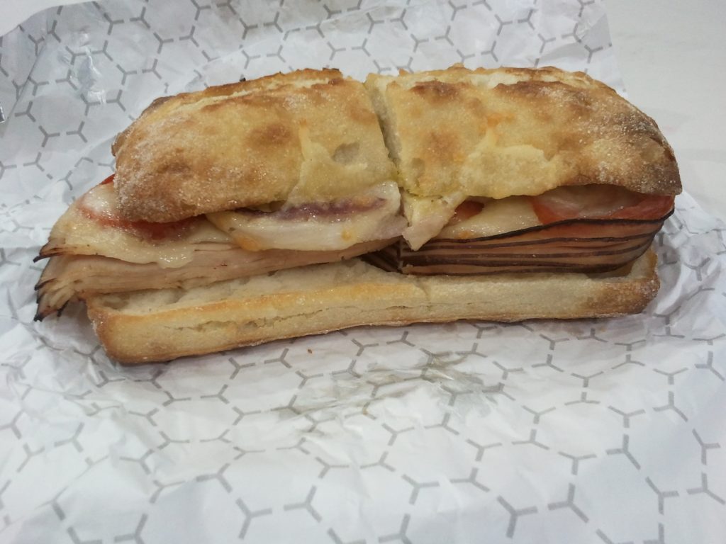 Costco's turkey and provolone sandwich